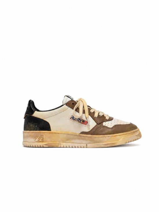 26FW 오트리 슈퍼 빈티지 메달리스트 로우 레더 스니커즈 AVLMSV 60 LEAT WHT MALTMAL