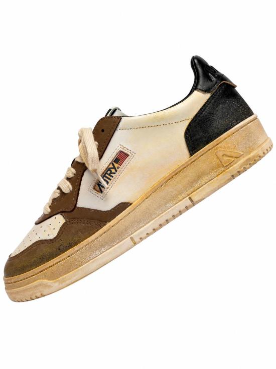 26FW 오트리 슈퍼 빈티지 메달리스트 로우 레더 스니커즈 AVLMSV 60 LEAT WHT MALTMAL - AUTRY