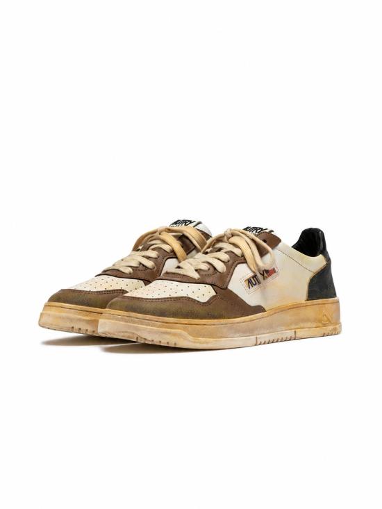 26FW 오트리 슈퍼 빈티지 메달리스트 로우 레더 스니커즈 AVLMSV 60 LEAT WHT MALTMAL - AUTRY