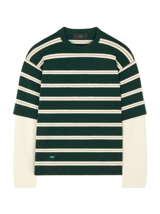 26FW 알라누이 반팔 티셔츠 LWHW002E26KNI001 5704 EVERGREEN MUL