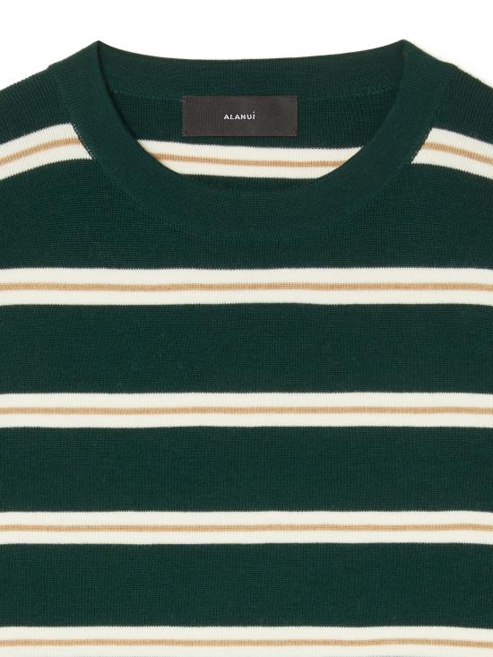 26FW 알라누이 반팔 티셔츠 LWHW002E26KNI001 5704 EVERGREEN MUL - ALANUI