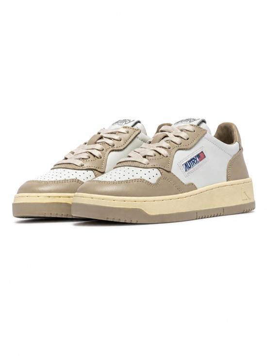 26FW 오트리 메달리스트 로우 레더 스니커즈 AULWWB 67 LEAT WHT FEATHER - AUTRY