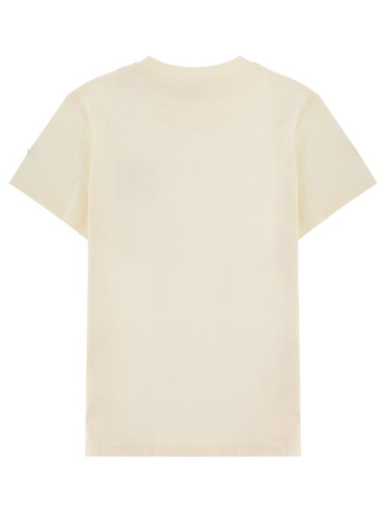  몽클레어 자수 로고 코튼 티셔츠 8C00030 89AUO034 Neutrals - MONCLER