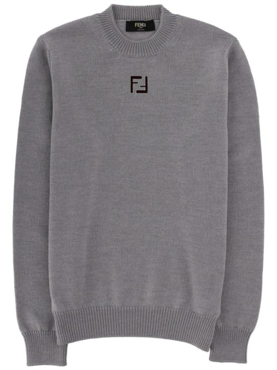  펜디 코듀로이 마이크로 FF 울 스웨터 FZX091AW09 F1UVT Grey