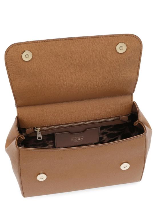  돌체앤가바나 라지 시실리 핸드백 BB6002 B10018M417 Brown - DOLCE & GABBANA
