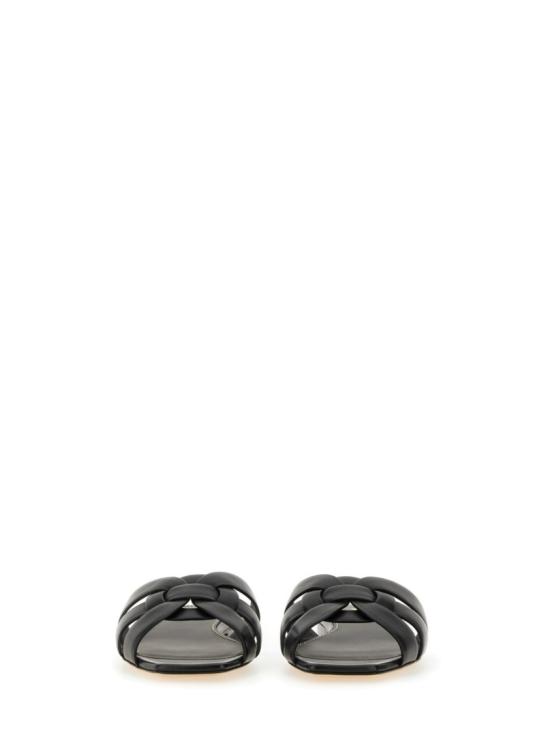  생로랑 스무스 레더 트리뷰트 플랫 뮬 571952 BDA001000 Black - SAINT LAURENT