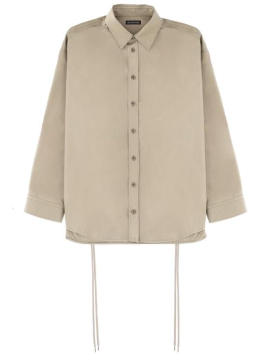  발렌시아가 레이스 업 셔츠 857835 TTP089506 Neutrals