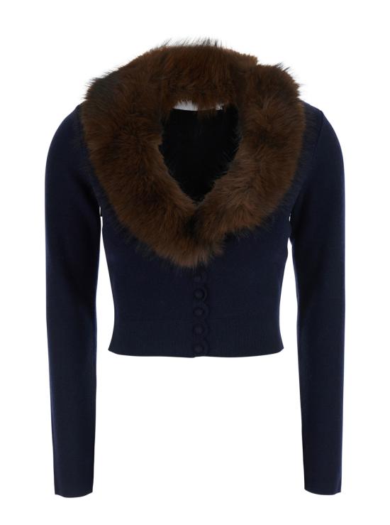 26FW 셀프 포트레이트 긴팔 티셔츠 AW26148CANNAVY Blu