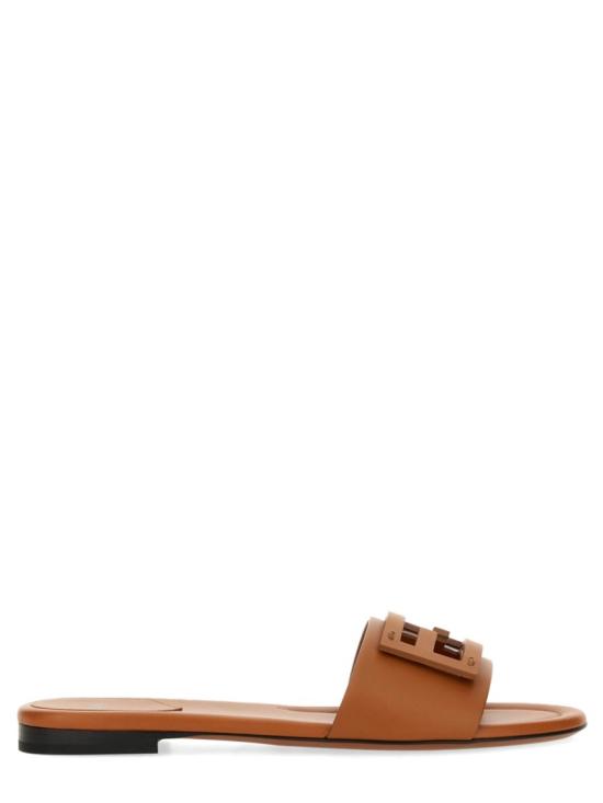  펜디 바게트 레더 슬라이드 8R8136 AE7TF1C4R Brown