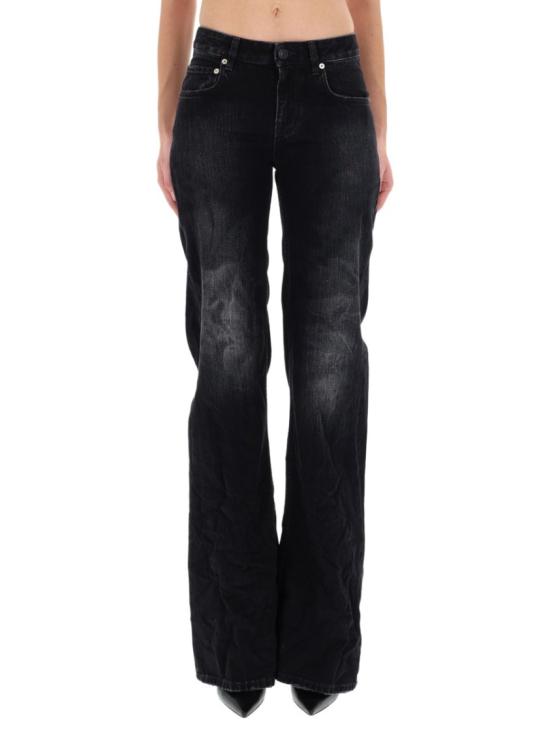 25FW 발렌시아가 와이드 레그 팬츠 852328 TTW671037 Black - BALENCIAGA