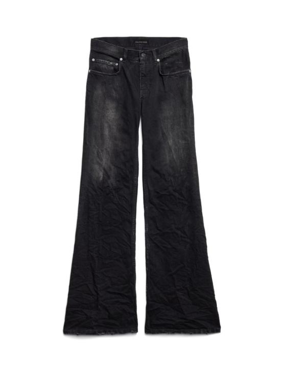 25FW 발렌시아가 와이드 레그 팬츠 852328 TTW671037 Black