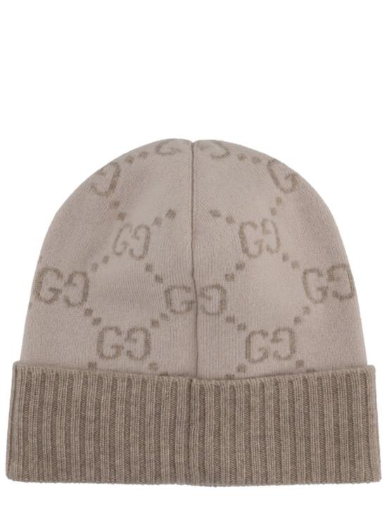 구찌 GG 캐시미어 자카드 비니 811392 3GAC09165 Grey - GUCCI