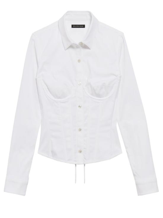 25FW 발렌시아가 코르셋 셔츠 850782 TSM199000 White