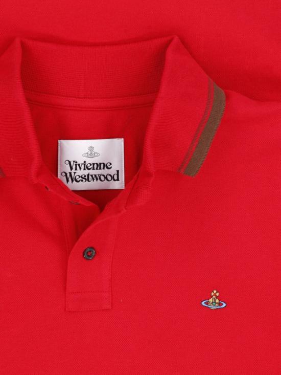 26FW 비비안웨스트우드 폴로 티셔츠 2H010010 J00AUH401 Red - VIVIENNE WESTWOOD