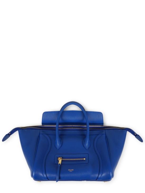  셀린느 스몰 뉴 러기지백 서플 샤이니 램스킨 124213GW2 GFU9 Blue - CELINE