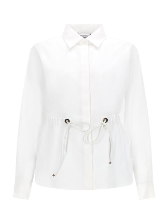  막스마라 Tazzina 드로스트링 셔츠 2611111052600 023001 White