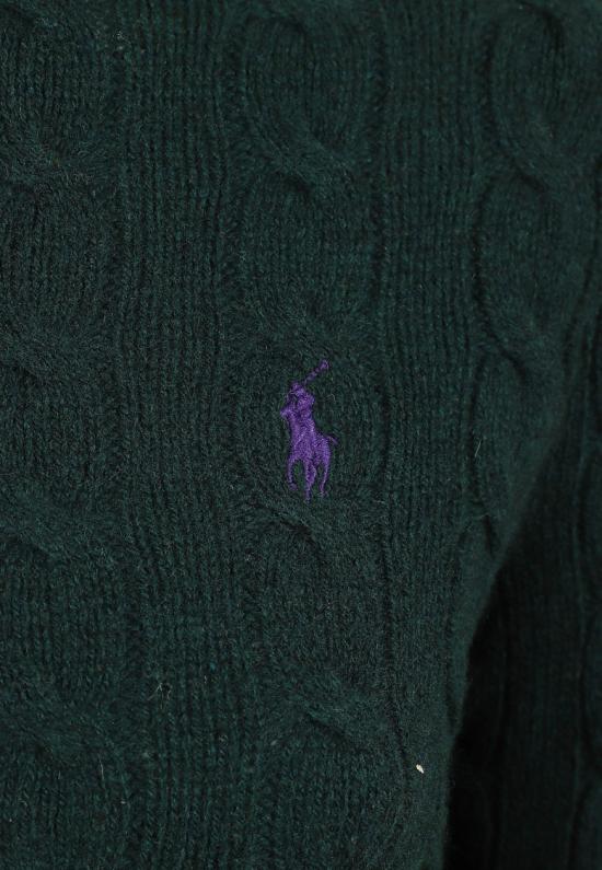 26FW 폴로 랄프로렌 울 캐시미어 케이블 니트 터틀넥 211888686 500 Green - POLO RALPH LAUREN