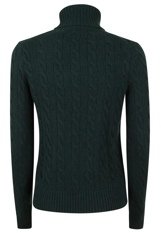 26FW 폴로 랄프로렌 울 캐시미어 케이블 니트 터틀넥 211888686 500 Green - POLO RALPH LAUREN