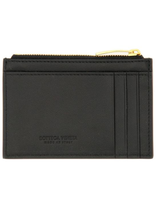  보테가베네타 인트레치아토 지퍼 카드 케이스 806032 VCPP38425 Black - BOTTEGA VENETA