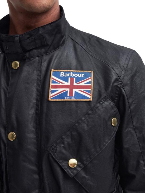26FW 바버 유니언 잭 인터내셔널 왁스 재킷 MWX0068BK91 Black - BARBOUR