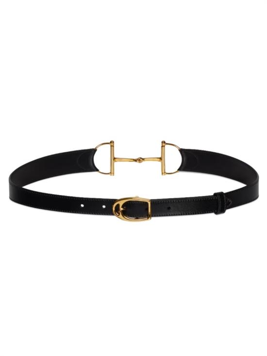  구찌 오버사이즈 홀스빗 벨트 847119 0YA0G1000 Black - GUCCI