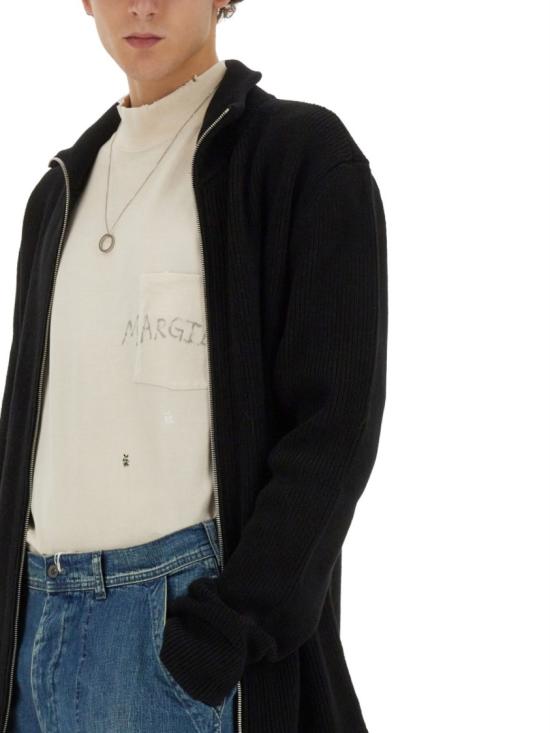 26FW 마르지엘라 니트 집업 가디건 SI1HA0013 S17781900F Black - MAISON MARGIELA