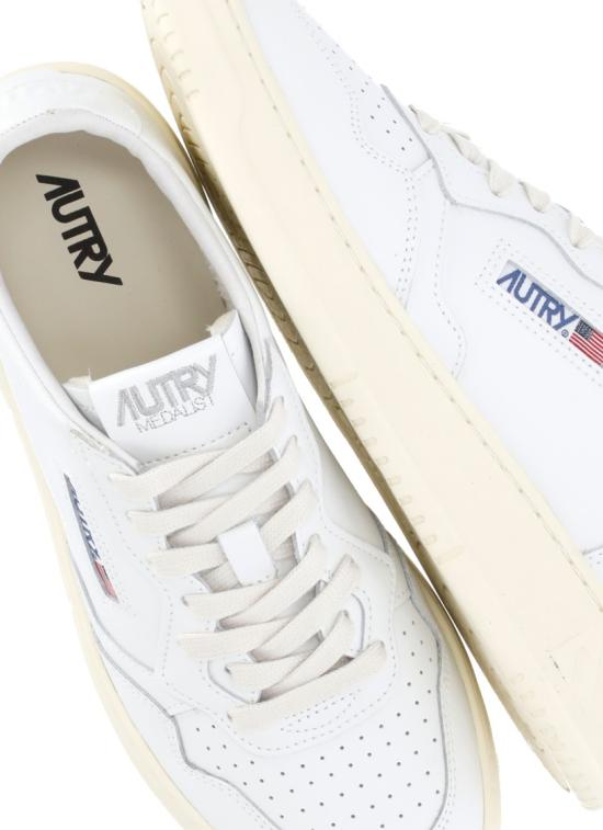 26FW 오트리 메달리스트 로우 레더 스니커즈 AULWLL15WHT WHT White - AUTRY