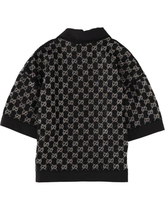  구찌 울 트위드 라메 탑 846682 ZARWY1000 Black - GUCCI