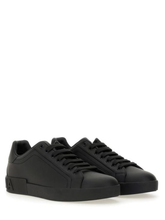  돌체앤가바나 카프스킨 포르토피노 스니커즈 CS1772 A106580999 Black - DOLCE & GABBANA