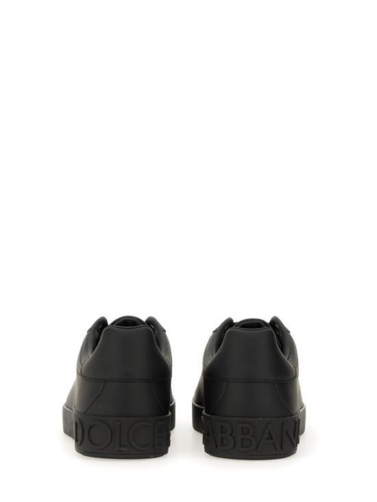  돌체앤가바나 카프스킨 포르토피노 스니커즈 CS1772 A106580999 Black - DOLCE & GABBANA