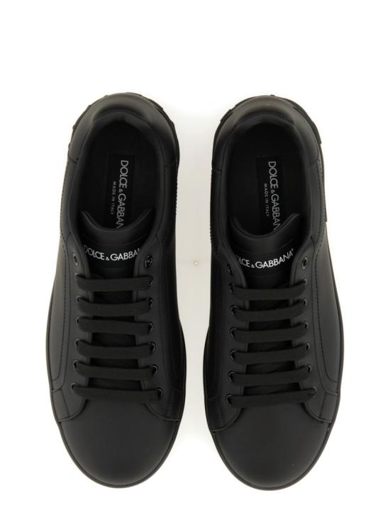  돌체앤가바나 카프스킨 포르토피노 스니커즈 CS1772 A106580999 Black - DOLCE & GABBANA