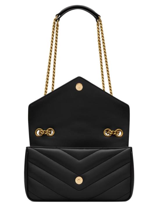  생로랑 루루 마틀라세 램스킨 스몰 숄더백 801437 AAEAX1000 Black - SAINT LAURENT