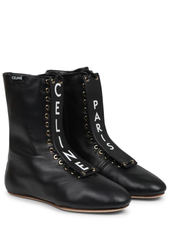  셀린느 발레 하이 레이스업 부츠 366535272C 38NO Black - CELINE