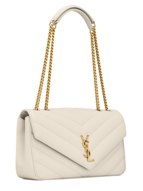  생로랑 루루 마틀라세 램스킨 미디움 숄더백 801439 AAEAX9207 Neutrals - SAINT LAURENT