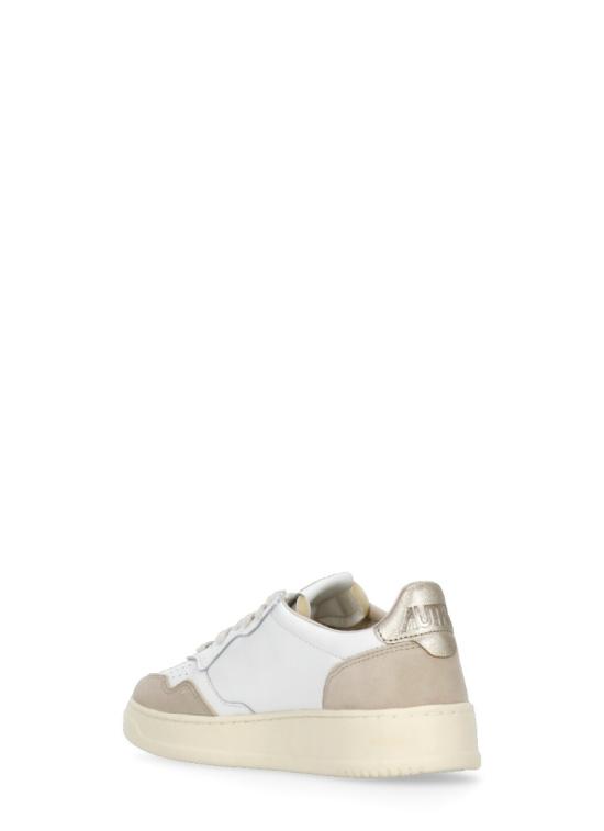 26FW 오트리 메달리스트 로우 레더 스니커즈 AULWLS75WHT GOLD White - AUTRY