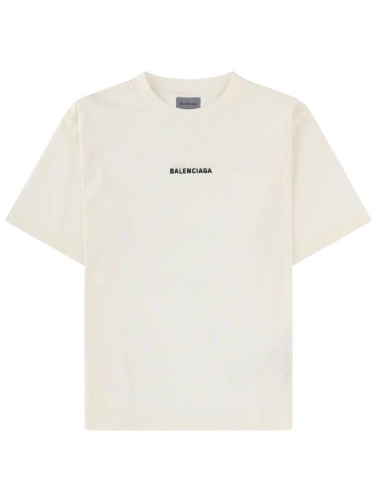  발렌시아가 백 미디엄 핏 티셔츠 850990 TTVJ19020 Neutrals