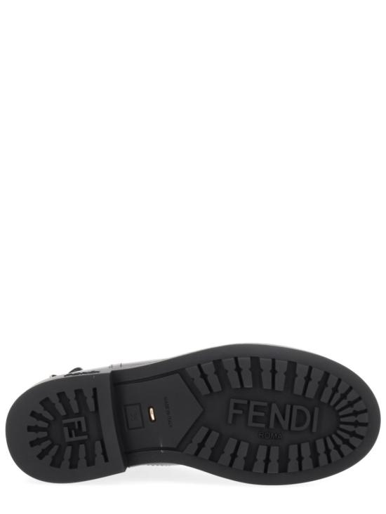  펜디 필로 레더 FF 패브릭 바이커 부츠 8T8576 A379F1TOG Black - FENDI