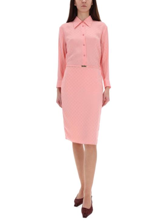  구찌 GG 실크 자카드 스커트 846275 ZATF95136 Pink - GUCCI