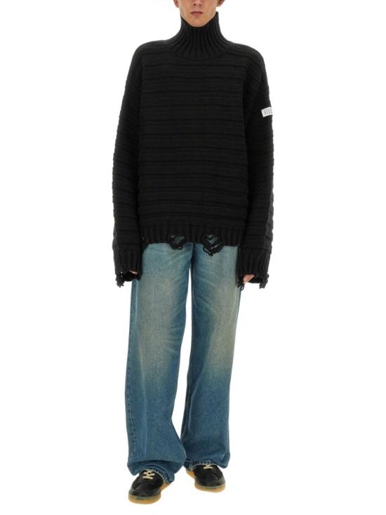 26FW MM6 메종마르지엘라 니트웨어 SH0HA0004 M13040900 Black - MM6 MAISON MARGIELA