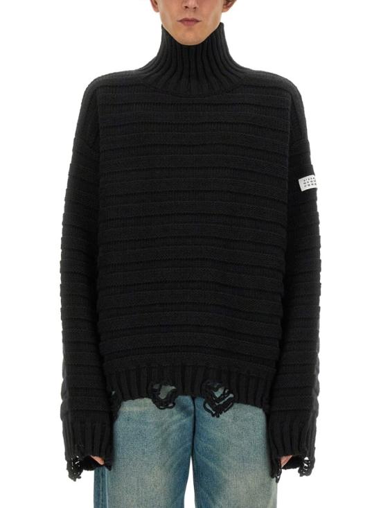 26FW MM6 메종마르지엘라 니트웨어 SH0HA0004 M13040900 Black
