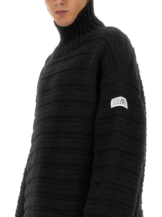 26FW MM6 메종마르지엘라 니트웨어 SH0HA0004 M13040900 Black - MM6 MAISON MARGIELA