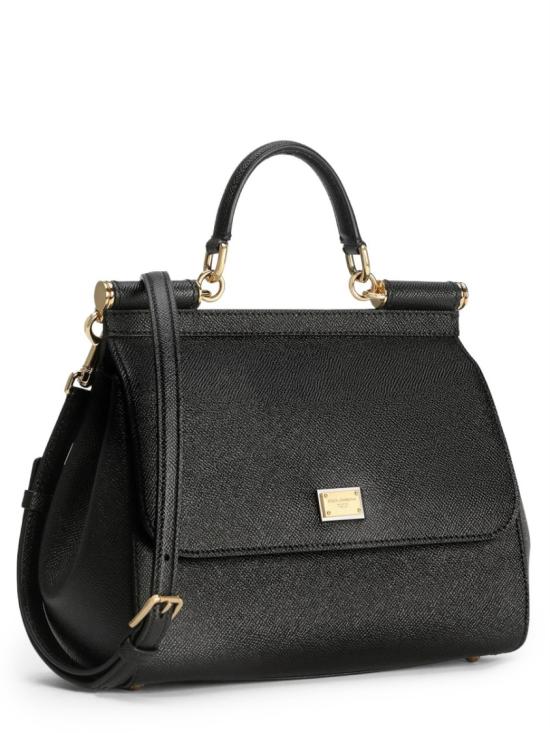  돌체앤가바나 라지 시실리 핸드백 BB6002 B100180999 Black - DOLCE & GABBANA