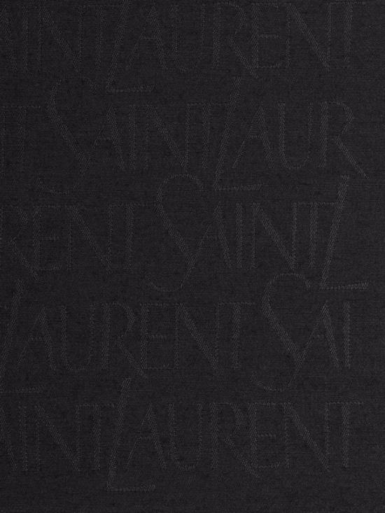  생로랑 라지 스퀘어 실크 울 자카드 스카프 737930 3YN211000 Black - SAINT LAURENT