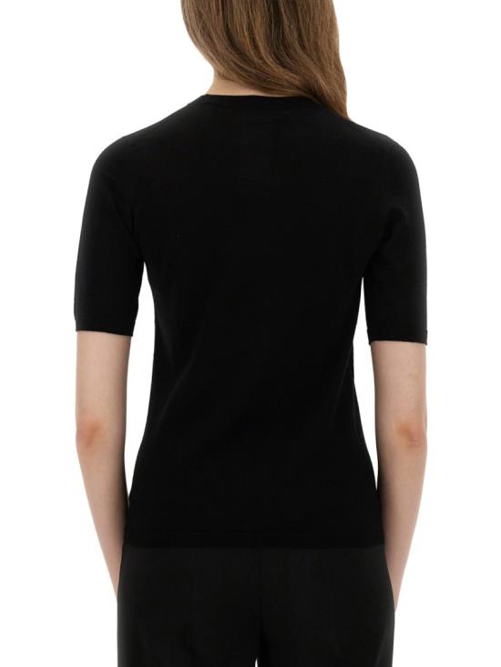 25FW 막스마라 GERICO 버진울 반소매 니트 탑 2521366161600 022002 Black - MAX MARA