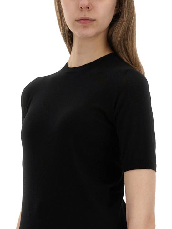 25FW 막스마라 GERICO 버진울 반소매 니트 탑 2521366161600 022002 Black - MAX MARA