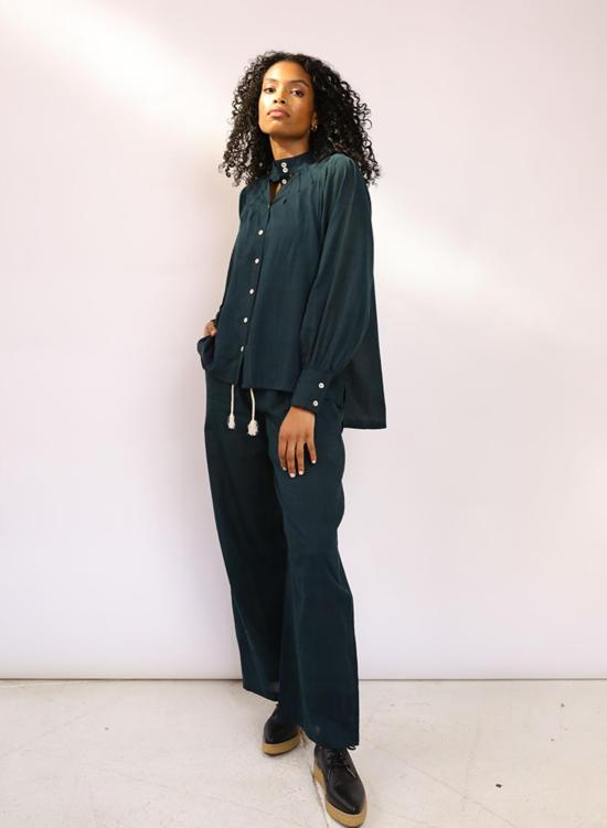  시크 콜렉티브 스트레이트 팬츠 Seek Collective Drawstring Pants Spruce