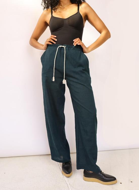  시크 콜렉티브 스트레이트 팬츠 Seek Collective Drawstring Pants Spruce - SEEK COLLECTIVE