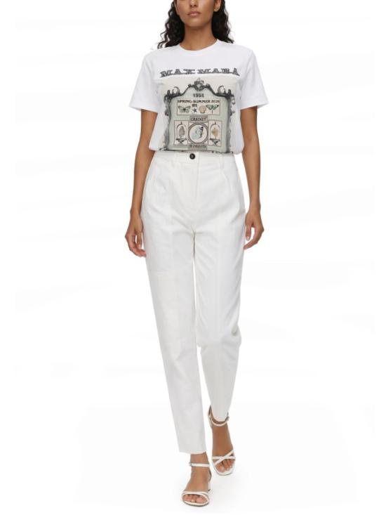  막스마라 스파디노 코튼 티셔츠 2611941062600 153020 White - MAX MARA