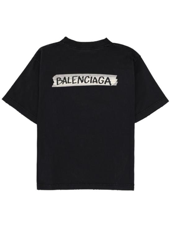  발렌시아가 마스킹 테이프 티셔츠 850990 TTVL61041 Black - BALENCIAGA