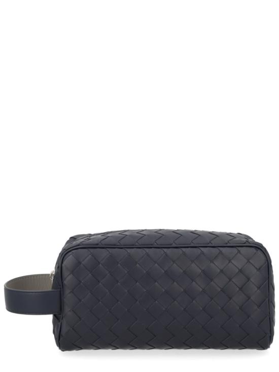  보테가베네타 인트레치아토 트래블 파우치 729295 VCPQD4365 Black - BOTTEGA VENETA